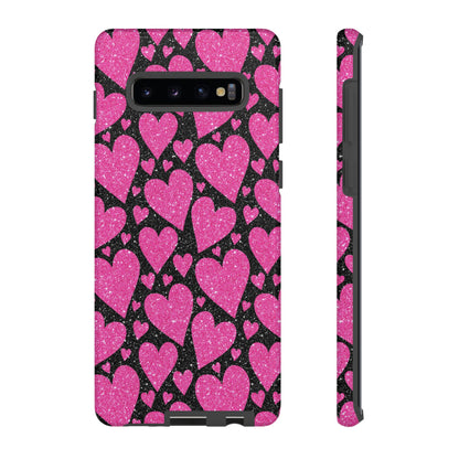 Glitter Hearts Samsung Galaxy Case