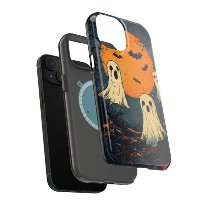 Haunted Ghosts & Full Moon MagSafe iPhone Case – Spooky Halloween Design