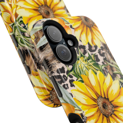 Leopard Sunflower Chic - MagSafe  iPhone Series Case