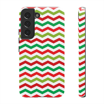 Vibrant Fiesta Chevron – Yellow Green, Green & Red Geometric Case