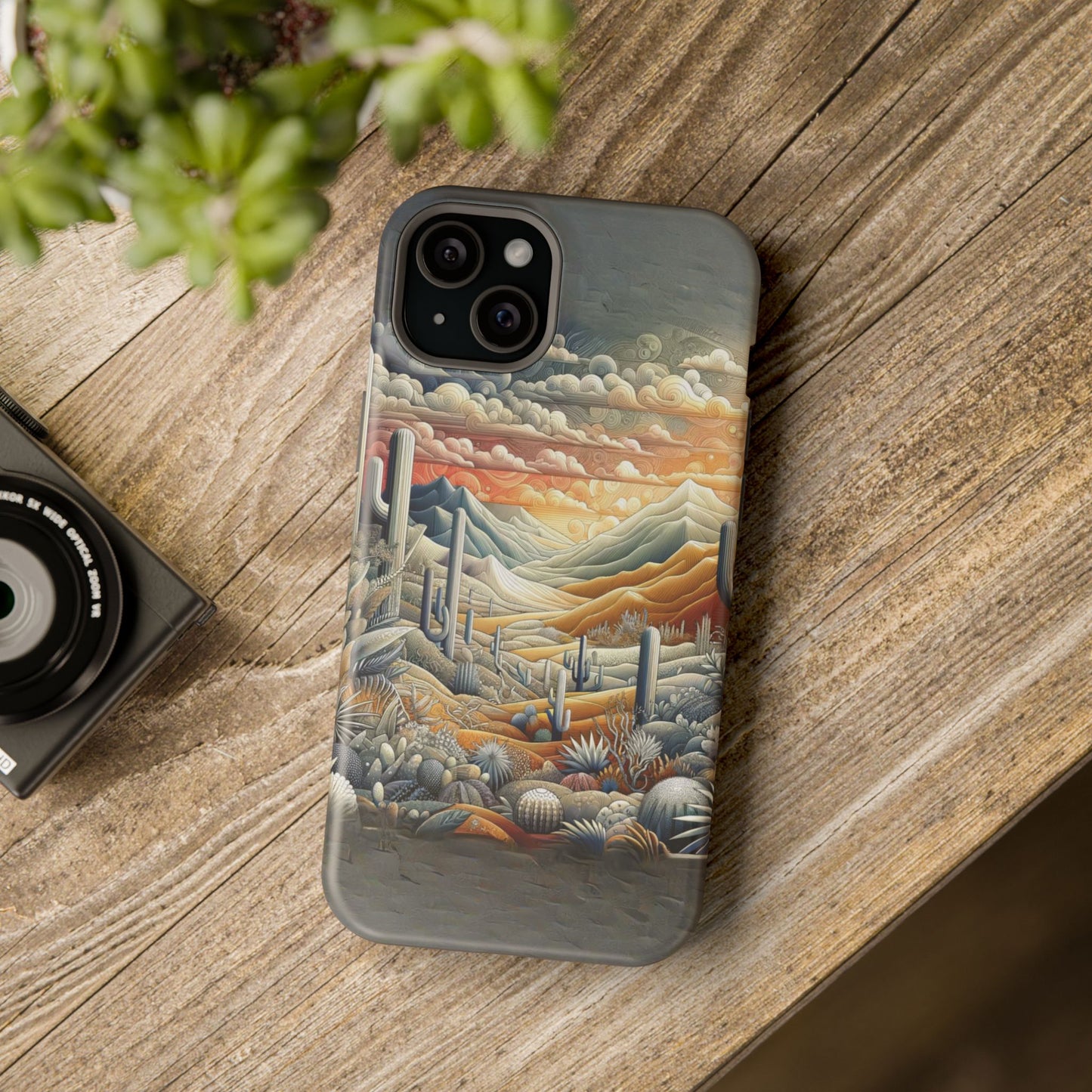 Rugged Elegance Cactus iPhone Case