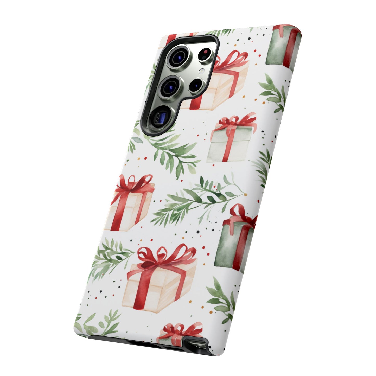 Watercolor Holiday Gifts & Greenery - Samsung Galaxy Series Case