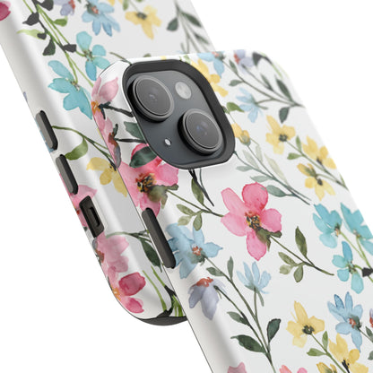 Watercolor Floral Bliss – MagSafe Case with Pastel Flower Design