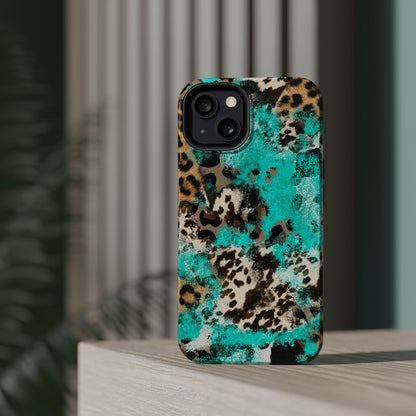 Aqua Splash Leopard - MagSafe iPhone Series Case