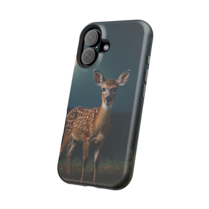 MagSafe-Compatible iPhone Case – Mystic Fawn Under the Moonlit Sky