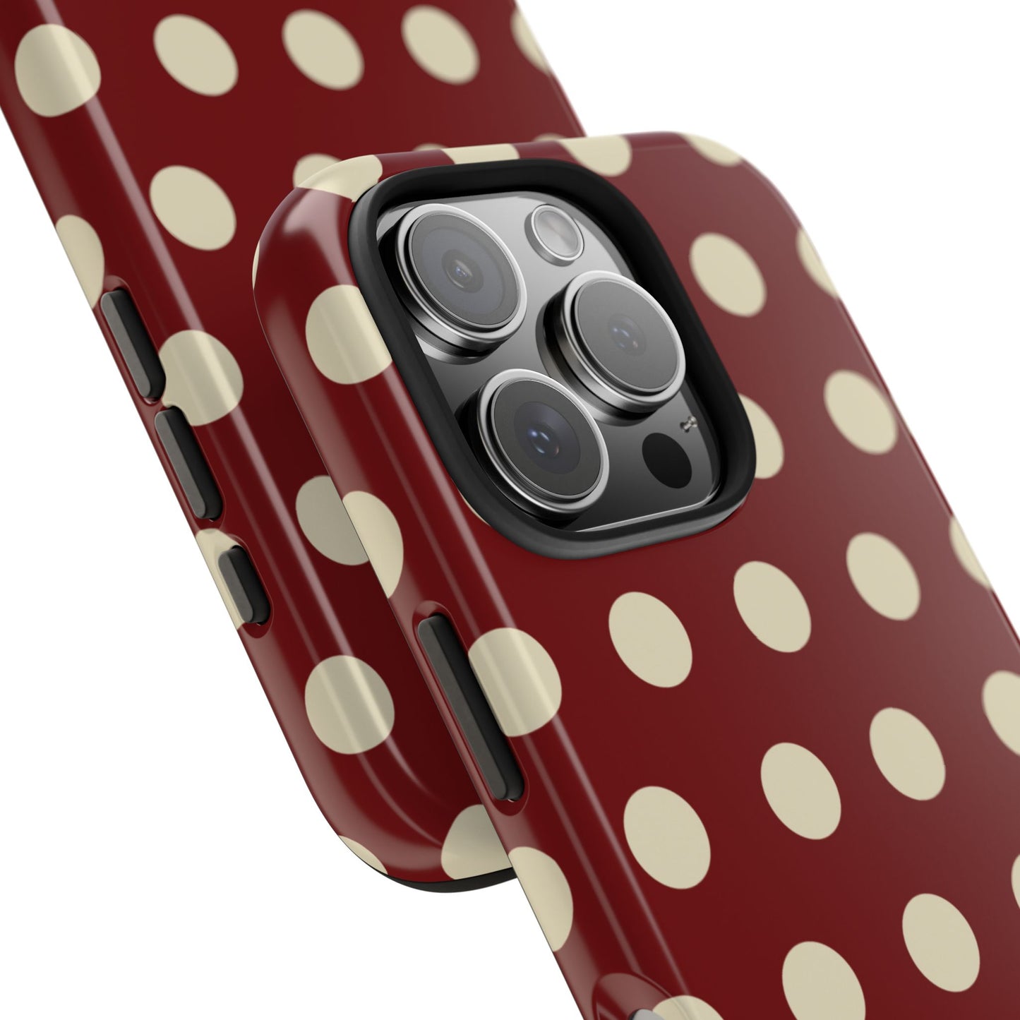 Classic Red & Cream Polka Dots - iPhone Case