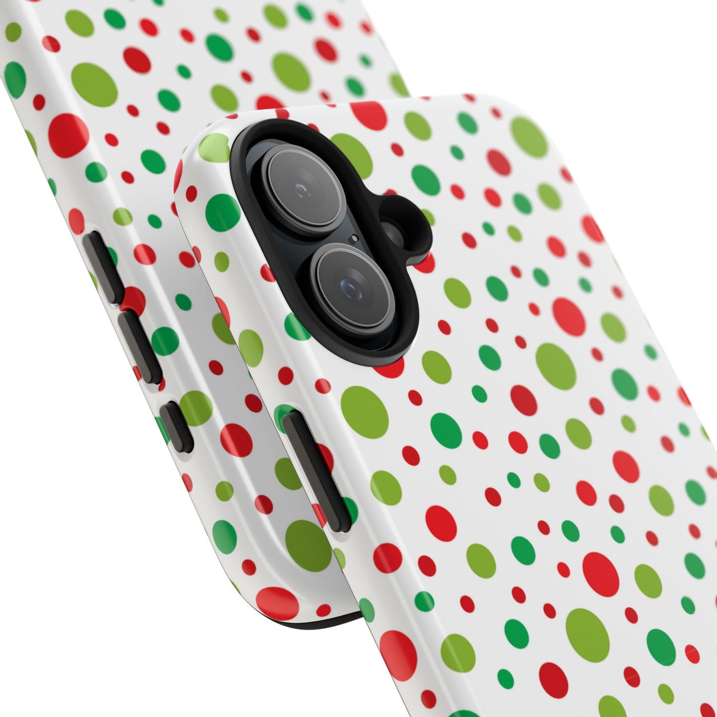 Red & Green Christmas Polka Dots – iPhone Case