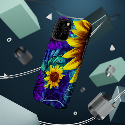 Purple & Gold Sunflower Dream - MagSafe iPhone Series Case