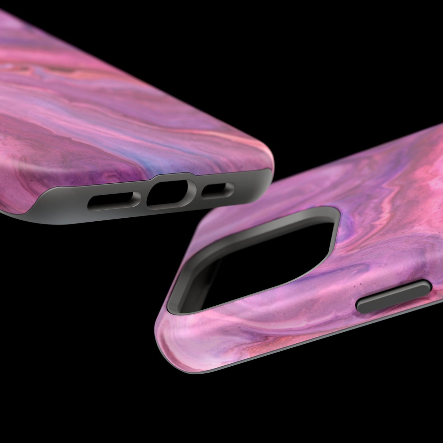 Lavender Dreamscape – MagSafe Case with Abstract Purple & Pink Marble Art