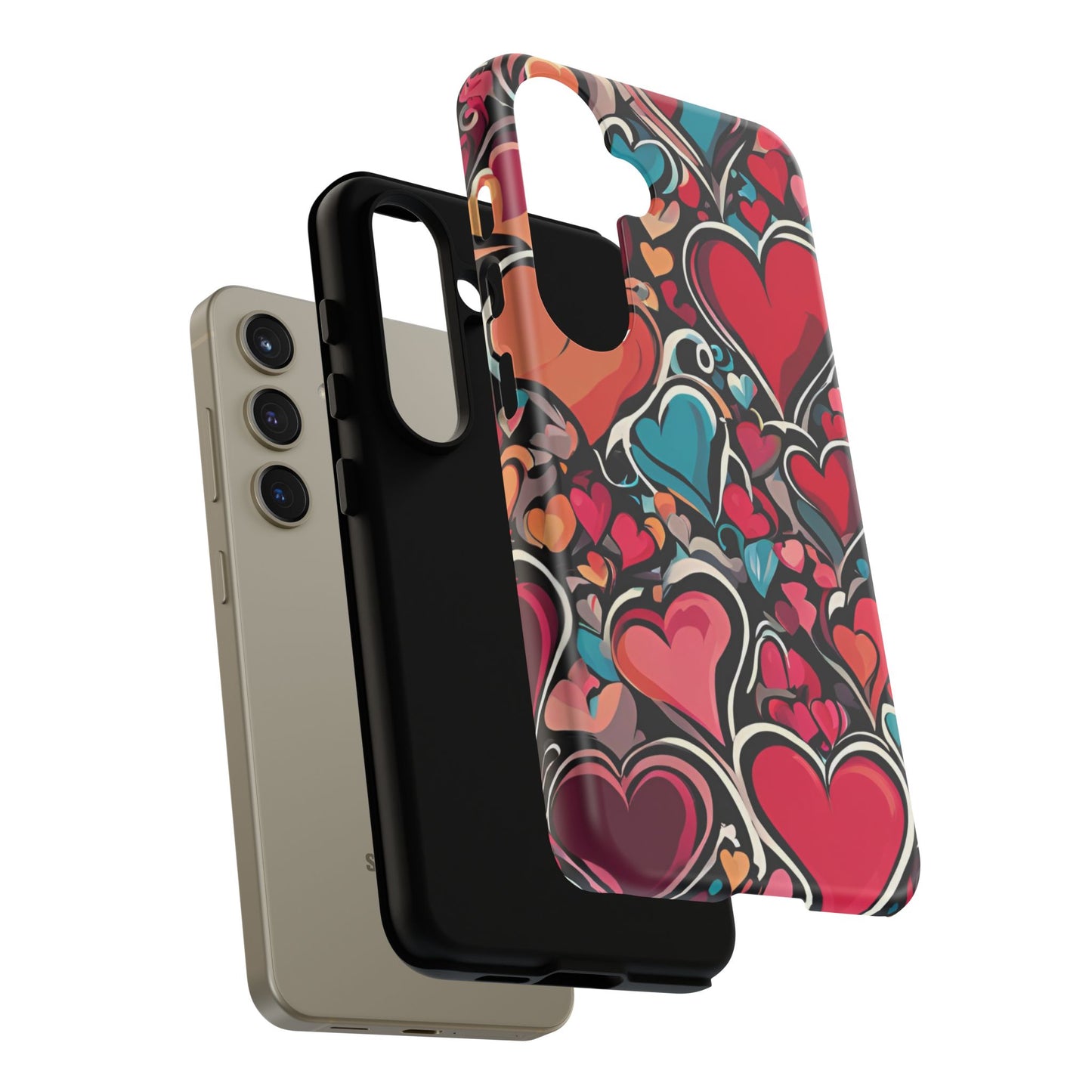 Vibrant Multicolor Heart Art – Samsung Galaxy Case