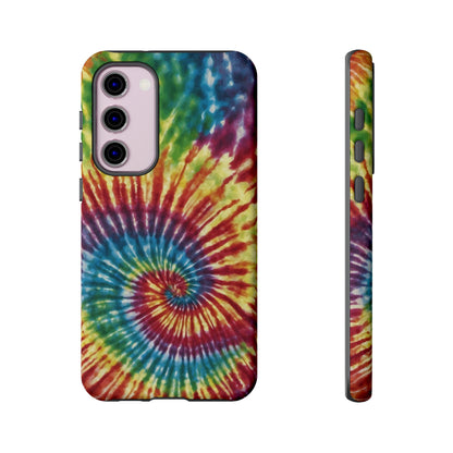 Colorful Retro Tie-Dye Samsung Galaxy Case – Spiral Rainbow Design