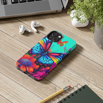 Vivid Butterfly & Floral Burst - iPhone Series Case