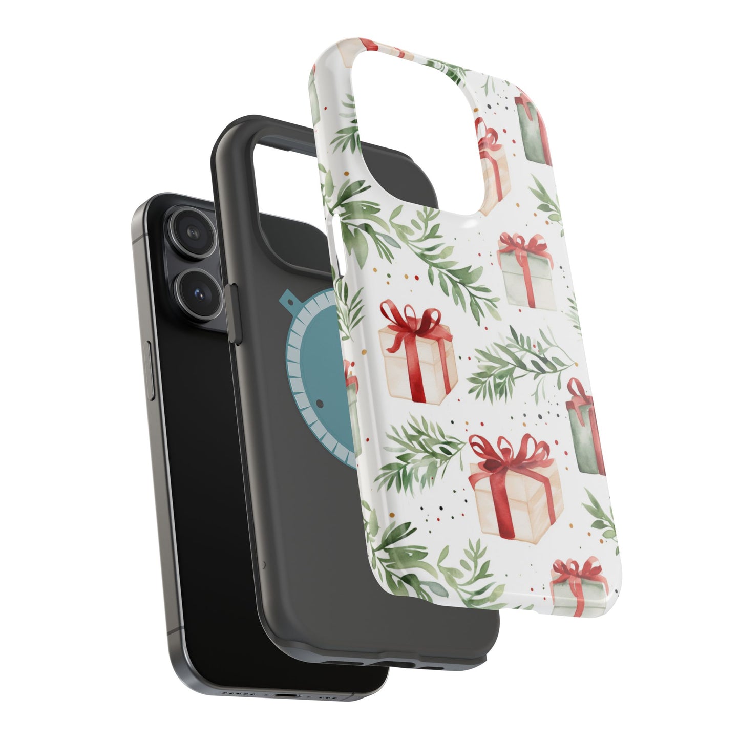 Watercolor Holiday Gifts & Greenery - MagSafe iPhone Series Case