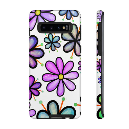 Whimsical Lavender Floral Samsung Galaxy Case – Ultra-Slim, High-Gloss Finish