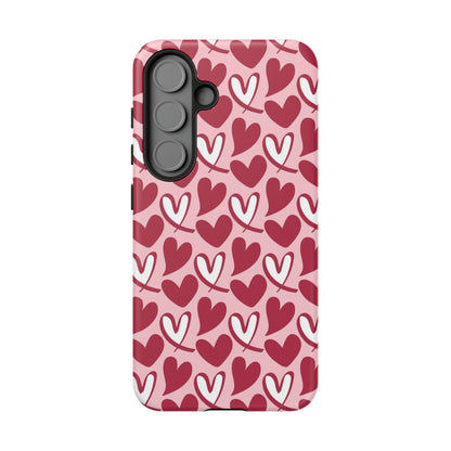 Hand-Drawn Hearts Samsung Galaxy Case