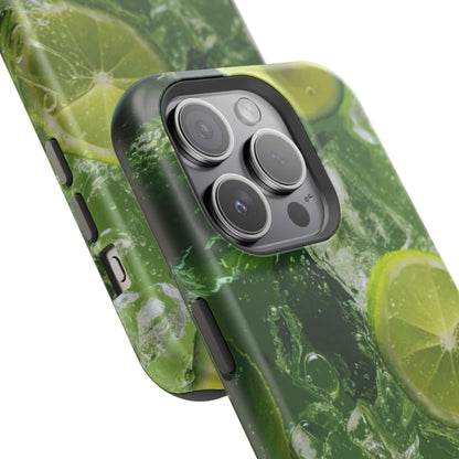 Refreshing Lime Splash MagSafe iPhone Case – Tough Protection, Vivid Dual-Layer Design