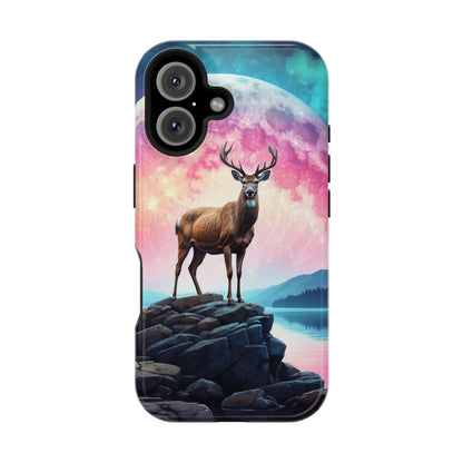 Vibrant Stag in Bloom – MagSafe iPhone Case