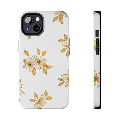 Delicate Yellow Blossom iPhone Case – Minimalist Floral Design with Matte Finish