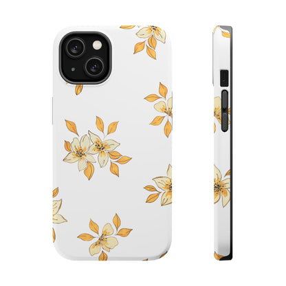 Delicate Yellow Blossom MagSafe iPhone Case – Minimalist Floral Design with Matte Finish