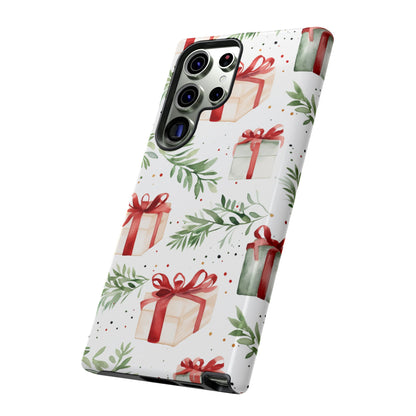 Watercolor Holiday Gifts & Greenery - Samsung Galaxy Series Case