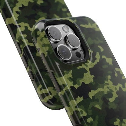 Dark Green Camouflage – MagSafe iPhone Case, Slim and Drop-Resistant