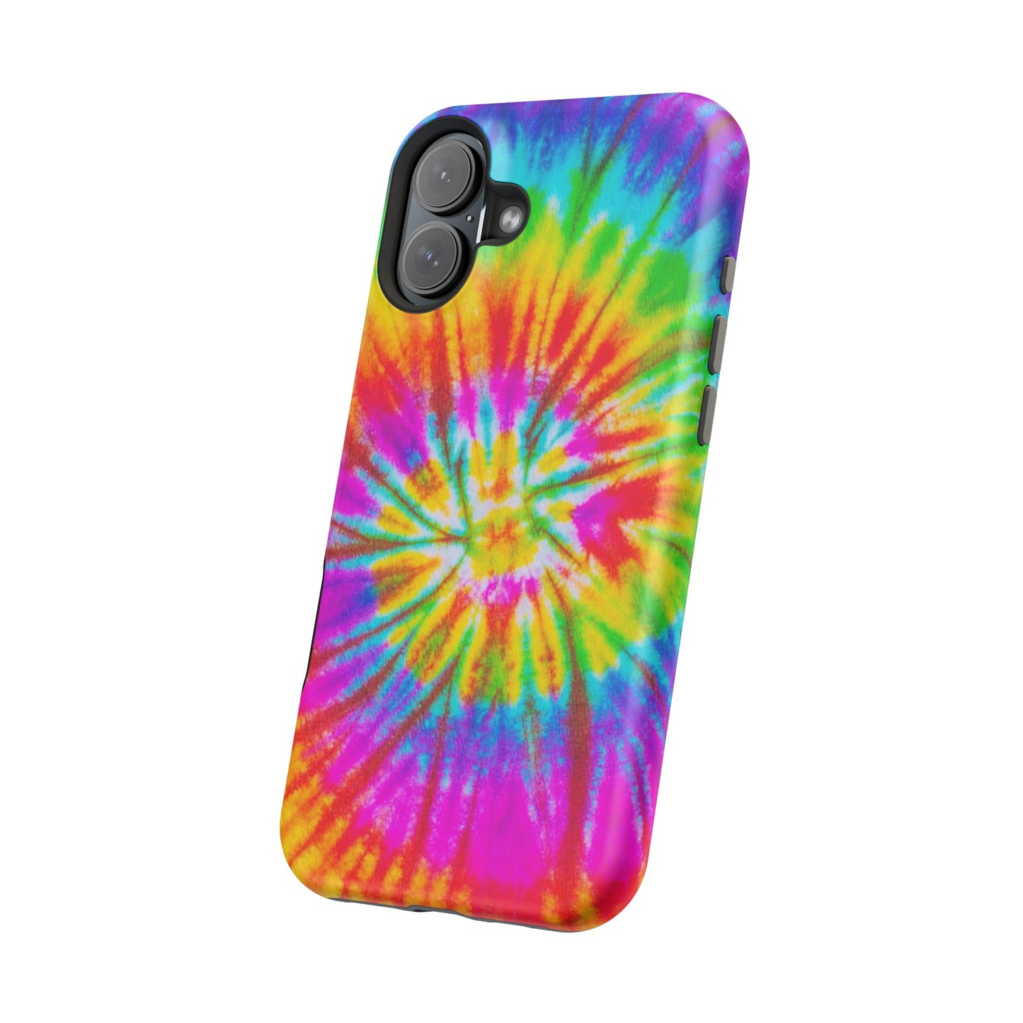 Rainbow Spiral Tie-Dye MagSafe Case – Vibrant Colors & Functionality