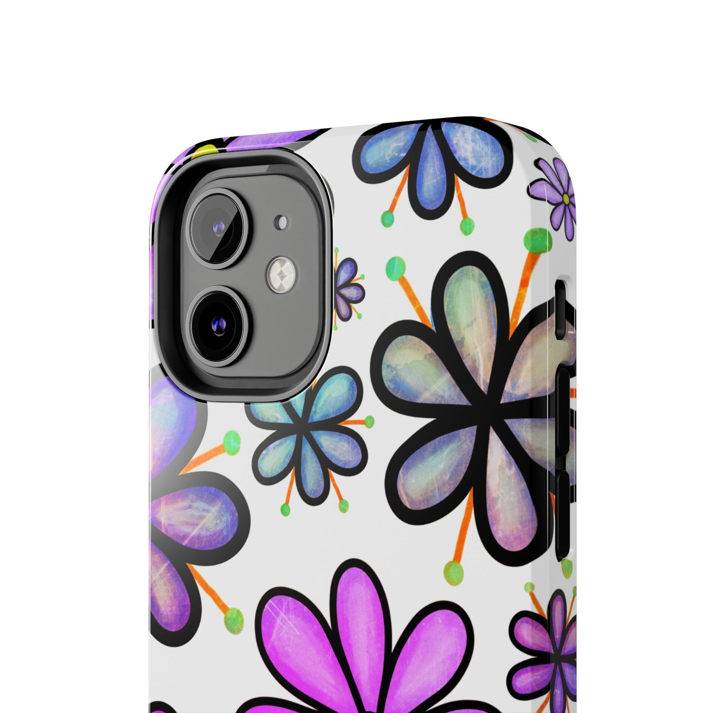 Whimsical Lavender Floral iPhone Case – Ultra-Slim, High-Gloss Finish