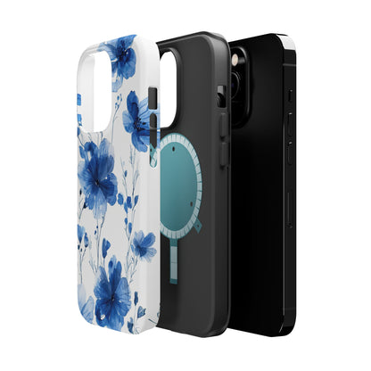 Ethereal Blue Blossoms iPhone Case