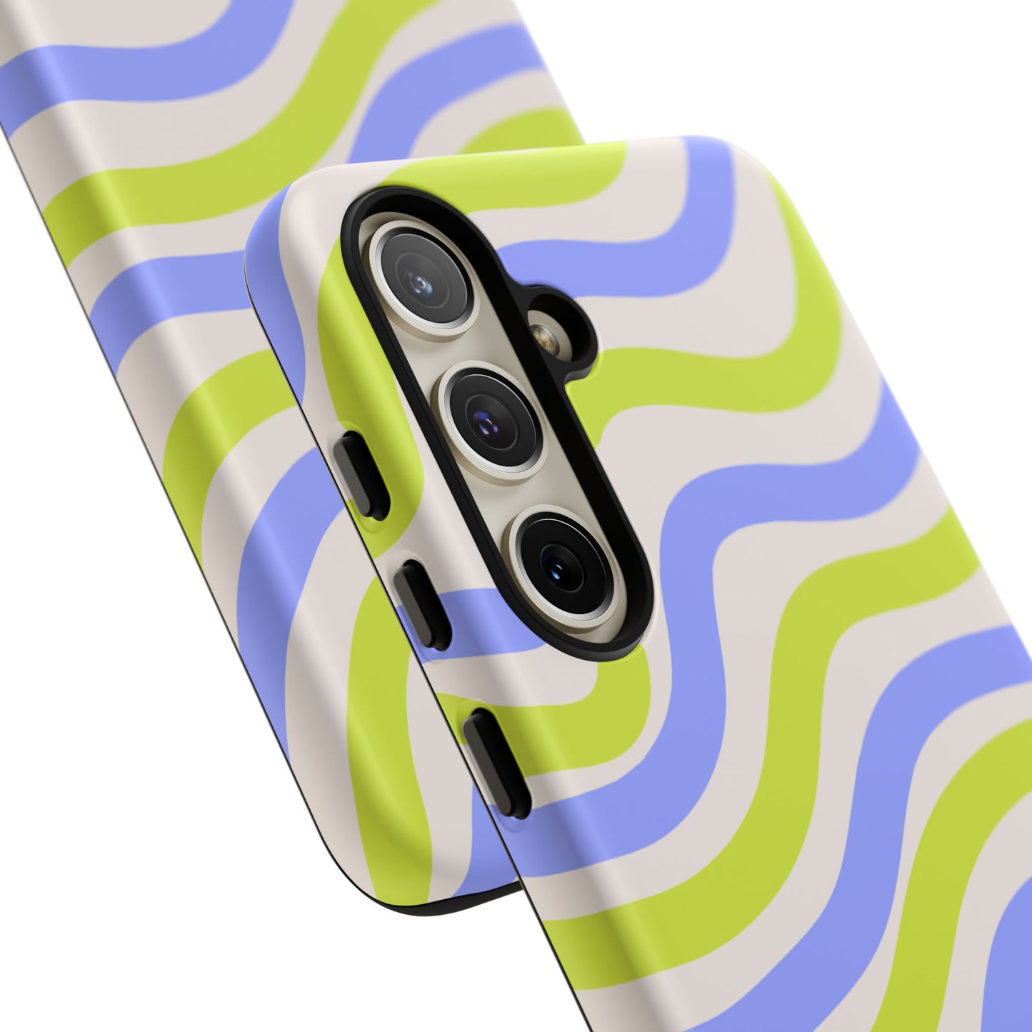 Neon Wave Samsung Galaxy Case – Bold Dual-Layer Protection with 70s-Inspired Vibe