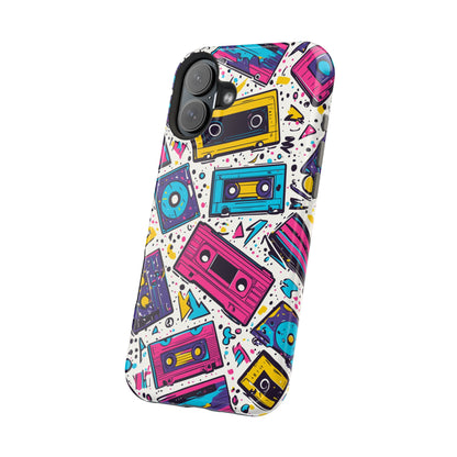 Retro Cassette Vibes Tough MagSafe iPhone Case – Bold 80s Tape Design, Shockproof Protection