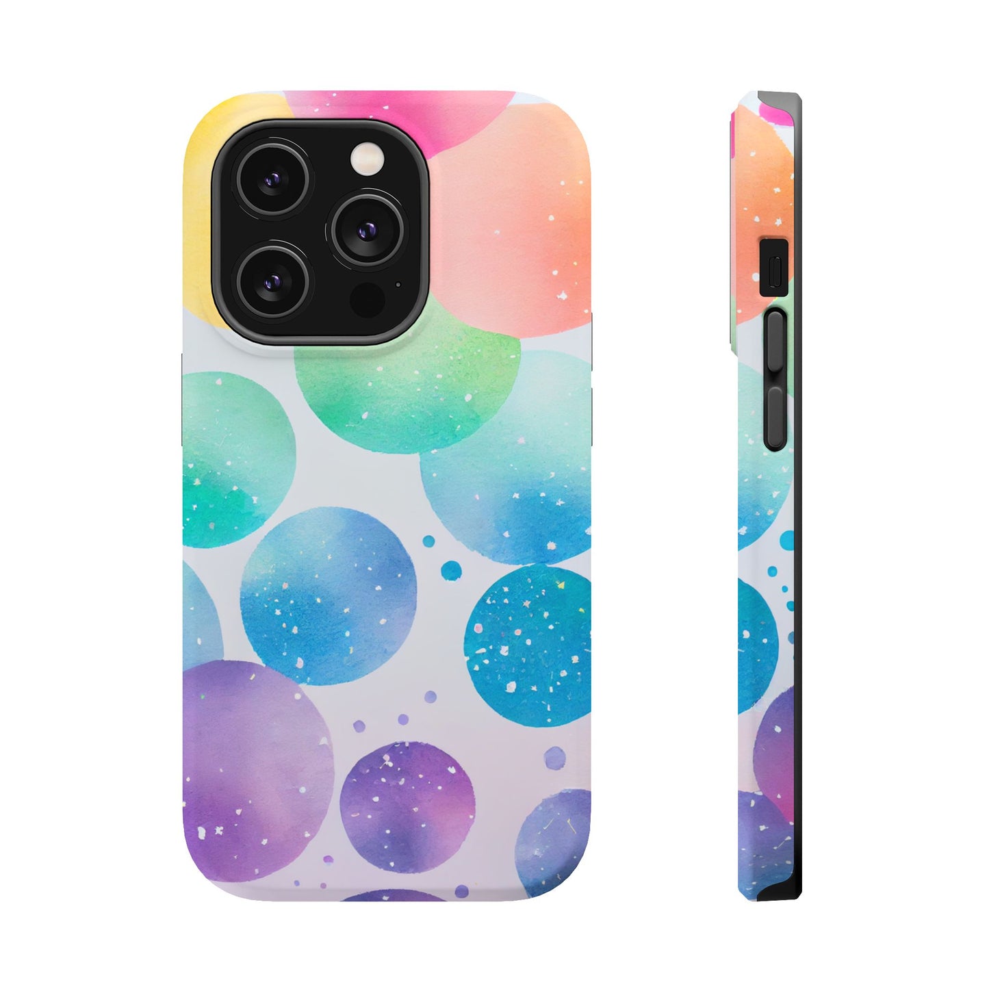 Pastel Galaxy Bubbles  MagSafe iPhone Case – Slim Design, Glossy Finish