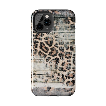 Rustic Leopard Wood Print - iPhone Series Case