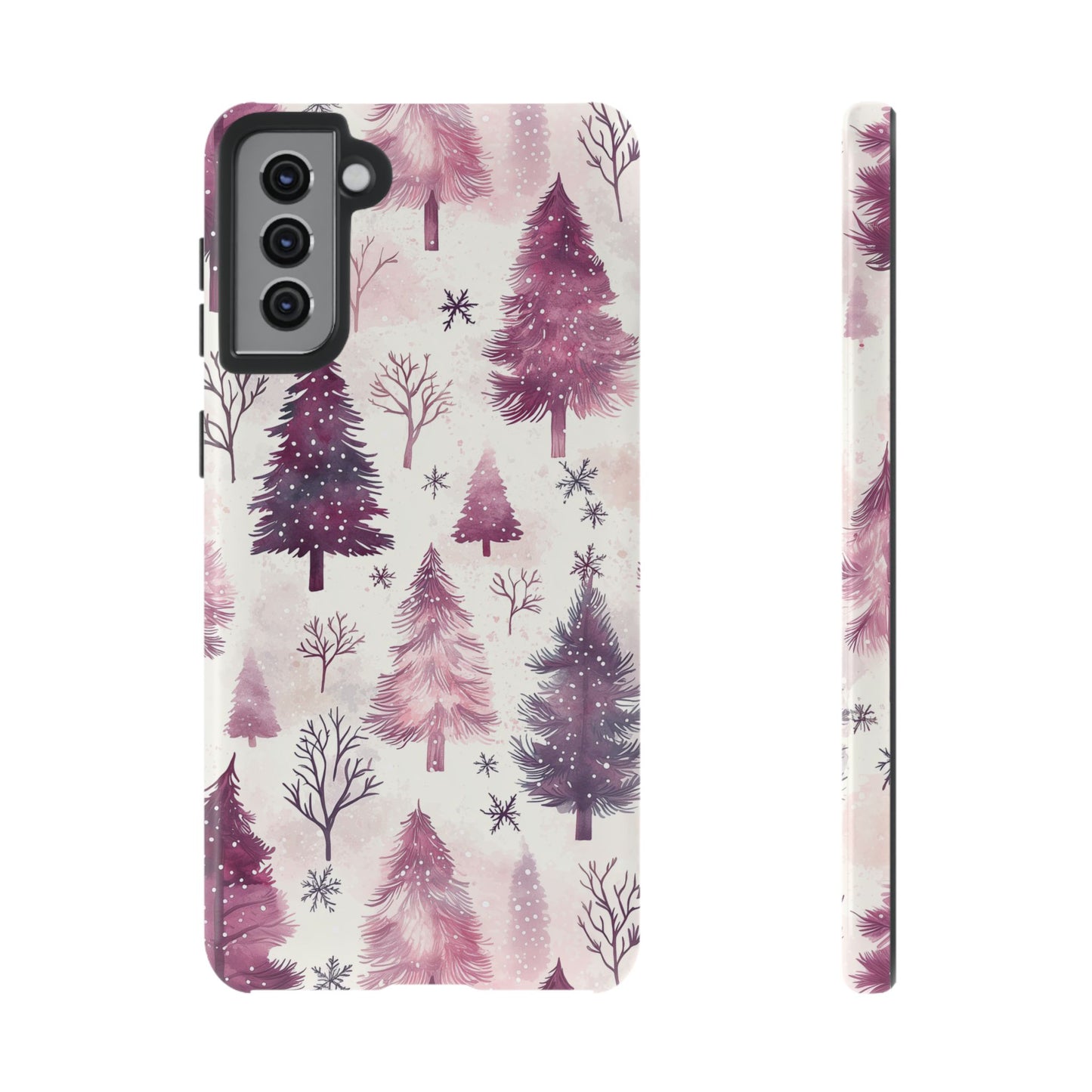 Winter Wonderland Purple Christmas Trees –Samsung Galaxy Series Case