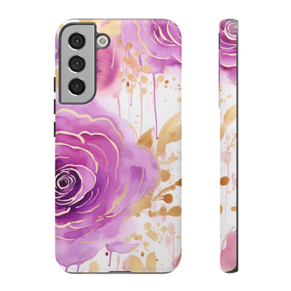 Radiant Purple & Gold Floral - Samsung Galaxy Series Case