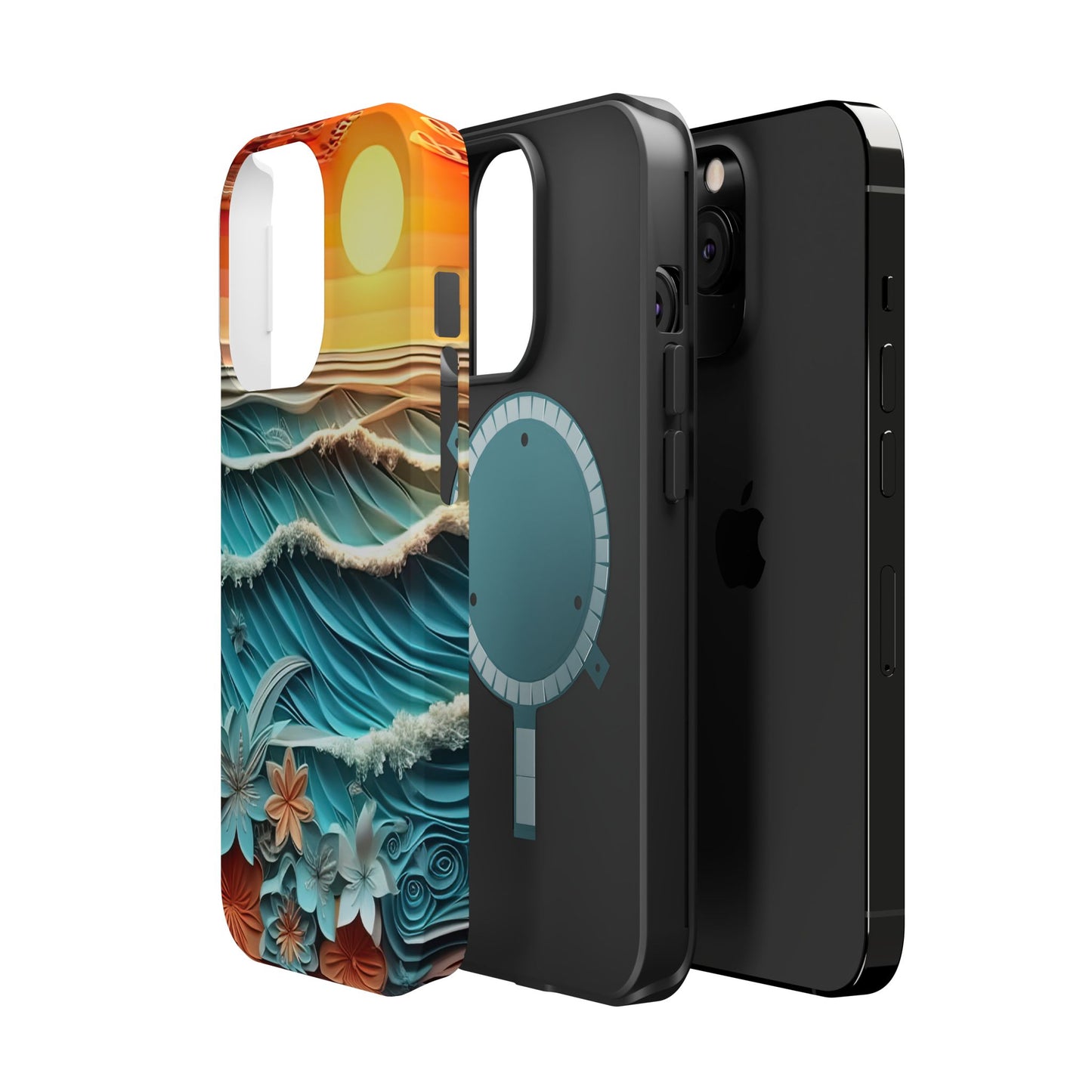 Tropical Sunset Paper Art Ocean – iPhone Series Case