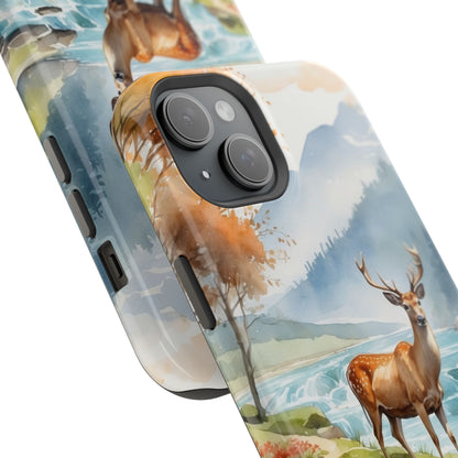 MagSafe-Compatible iPhone Case – Serene Valley Stag