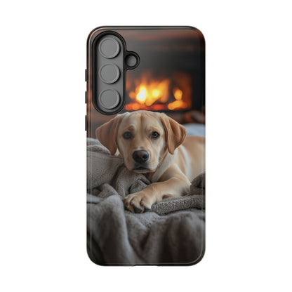 Cozy Labrador by the Fireplace - Samsung Galaxy Case