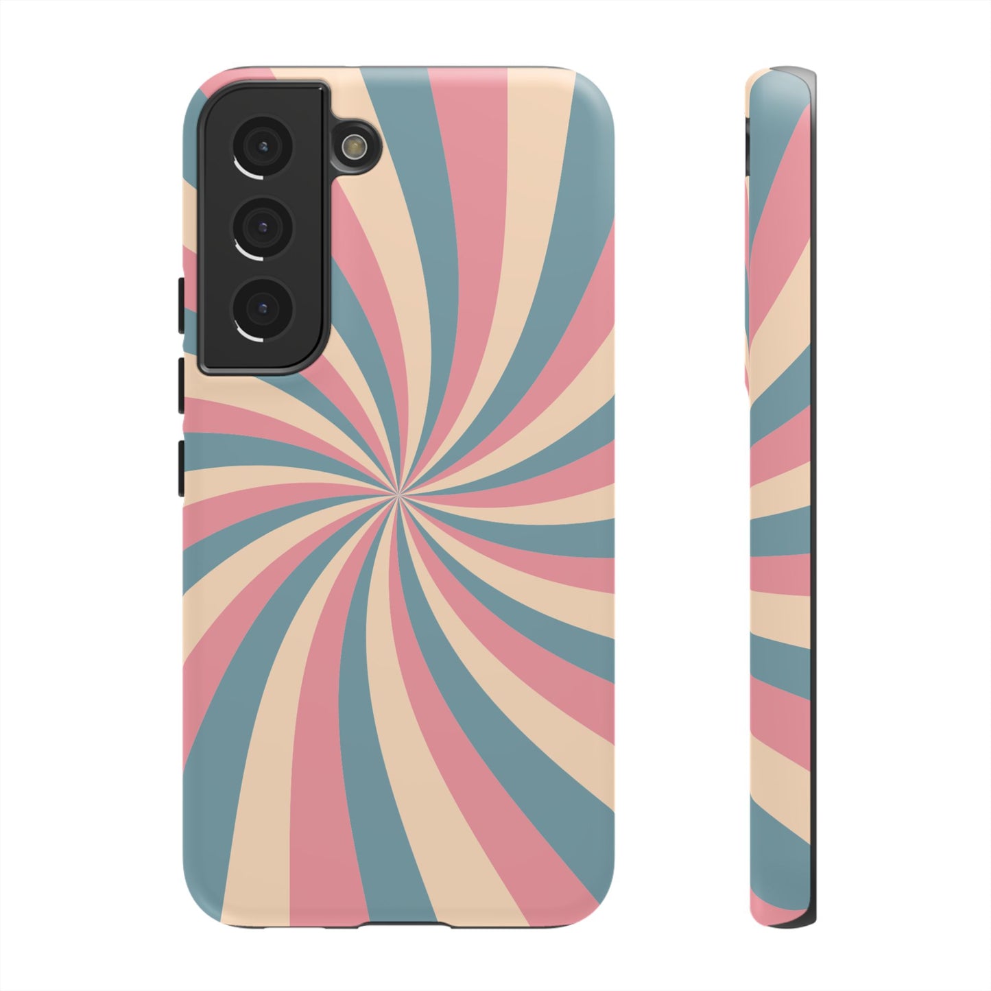 Vintage Pastel Swirl  Samsung Galaxy Case – Dual-Layer Protection with 70s-Inspired Design