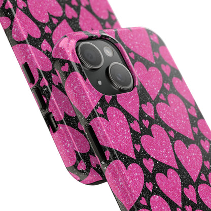 Glitter Hearts iPhone Case