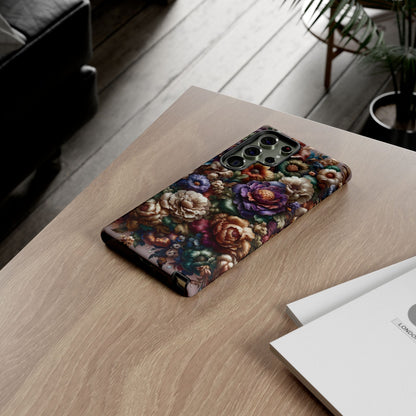 Floral Elegance For Samsung - Protective Dual-Layer Design with Vibrant Full-Wrap Print