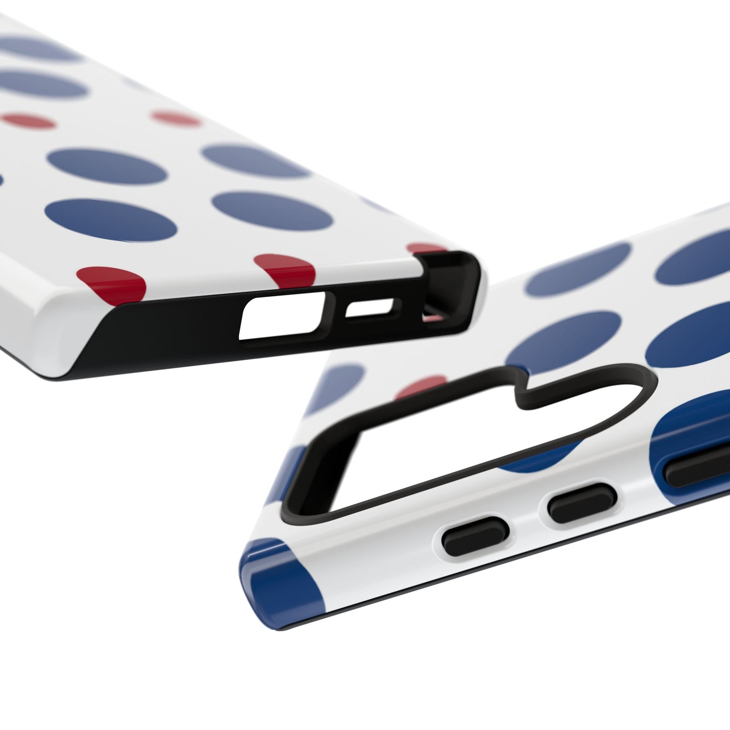 Bold Navy & Red Polka Dot Pattern – Samsung Galaxy Case