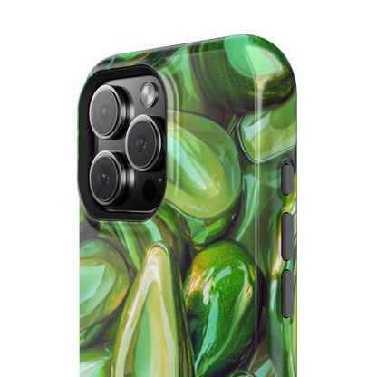 Glossy Avocado MagSafe iPhone Case – Sleek Green 3D Fruit Design, Durable and Stylish