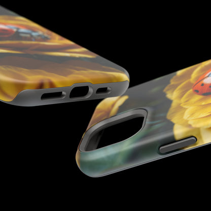 MagSafe iPhone Case: Ladybug on Yellow Petals