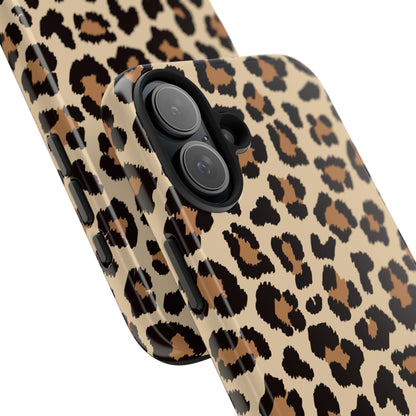 Wild Leopard Print Tough iPhone Case – Bold Animal Pattern Design with Dual-Layer Protection