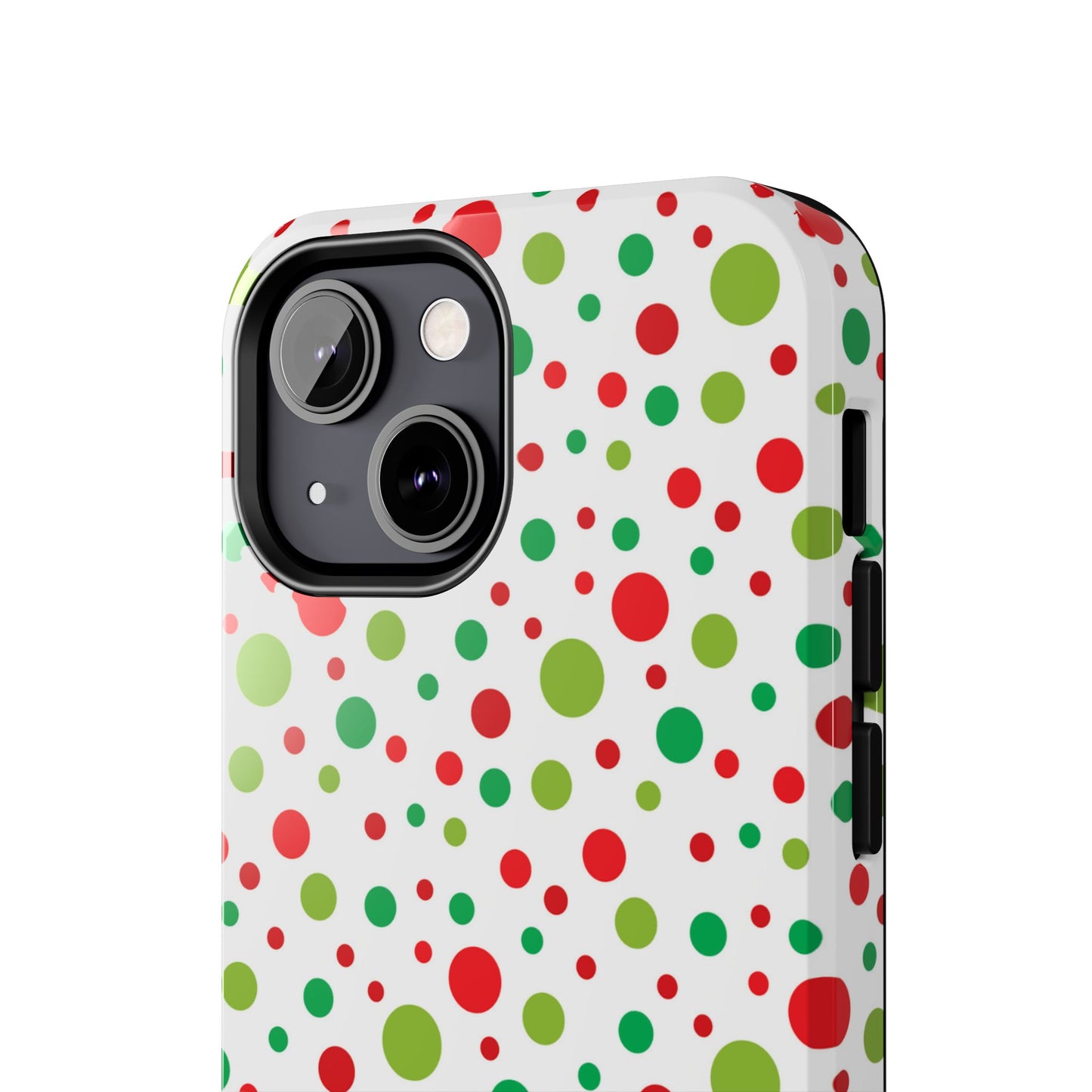 Red & Green Christmas Polka Dots – iPhone Case