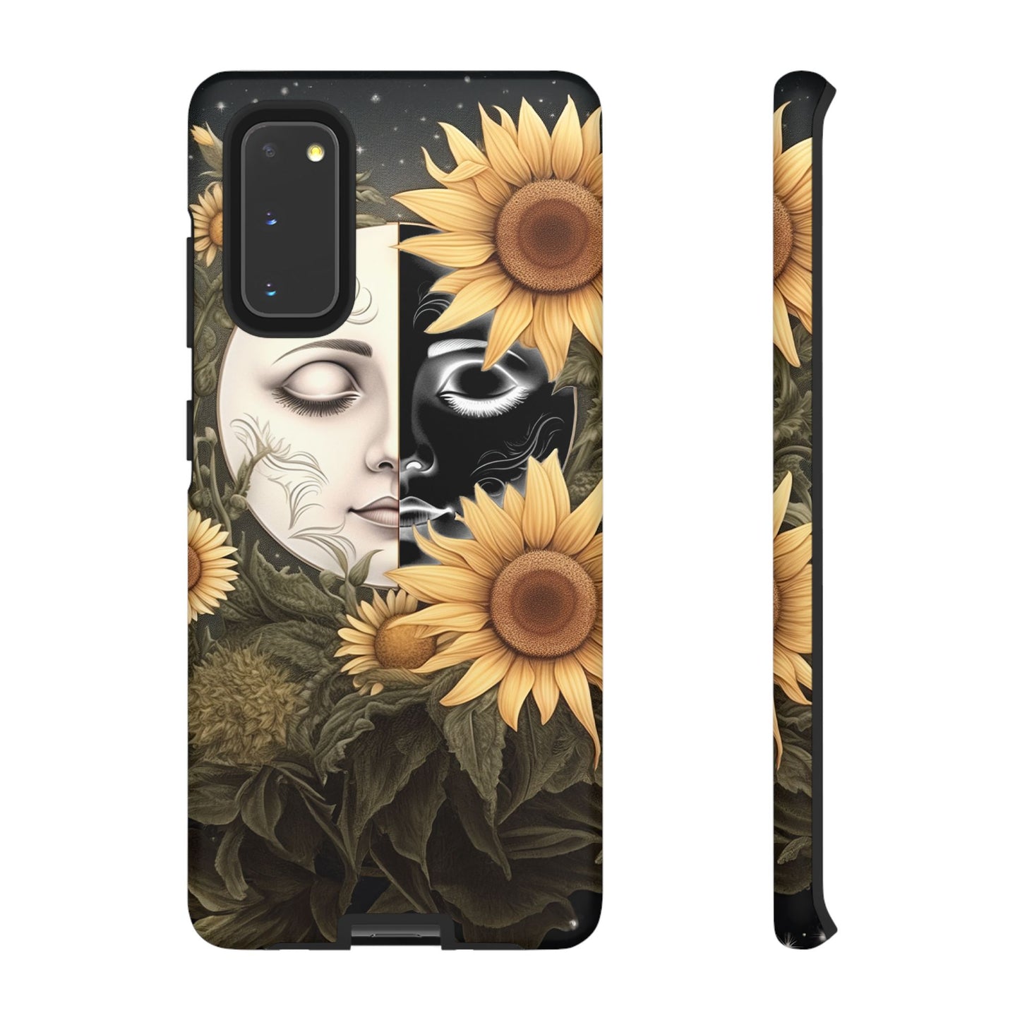 Sunflower Moon and Stars Samsung Galaxy Case – Ethereal Art Design