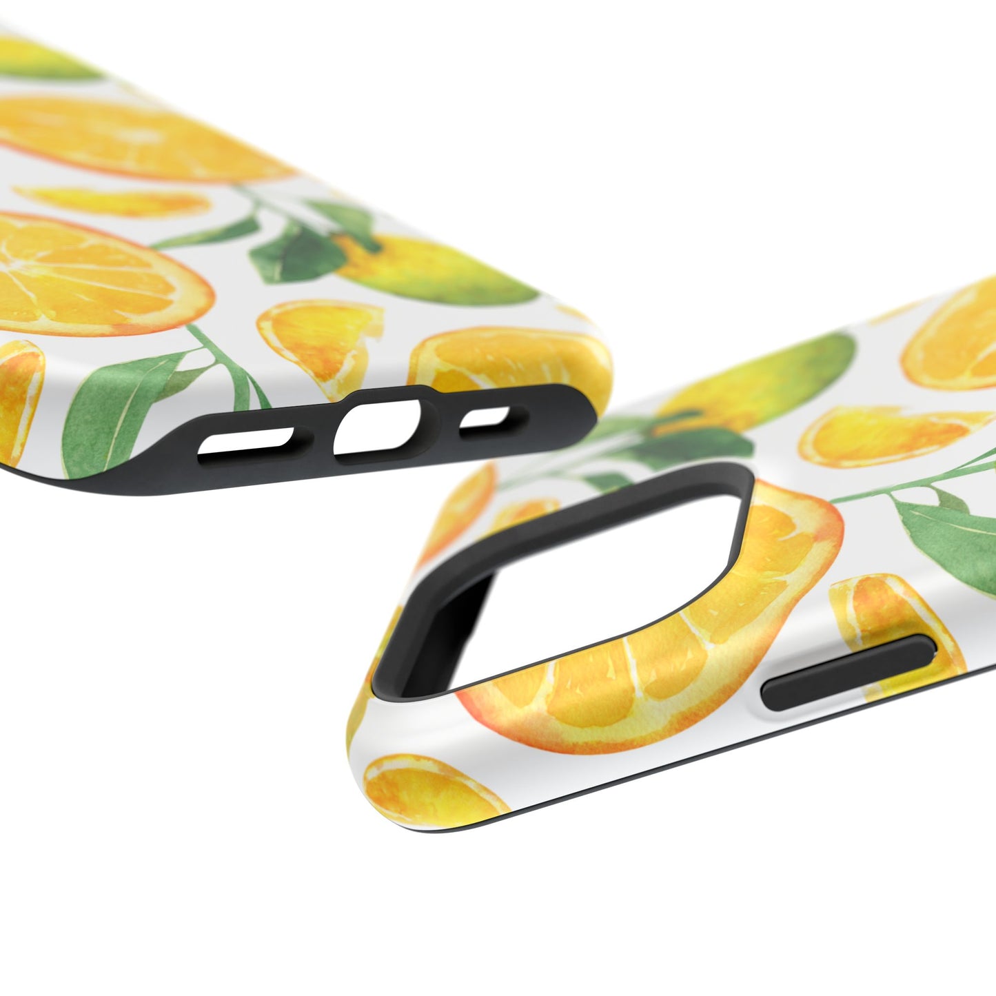 Sunny Citrus Grove Tough MagSafe iPhone Case – Watercolor Orange Design, Dual-Layer Protection