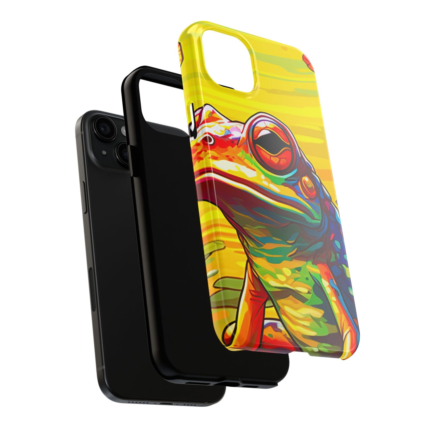 Vibrant Rainbow Frog Design – iPhone Series Case