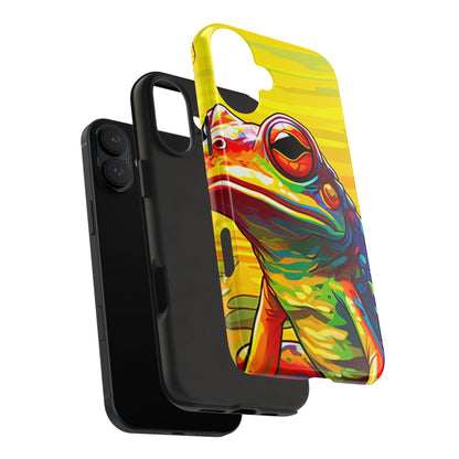 Vibrant Rainbow Frog Design – iPhone Series Case