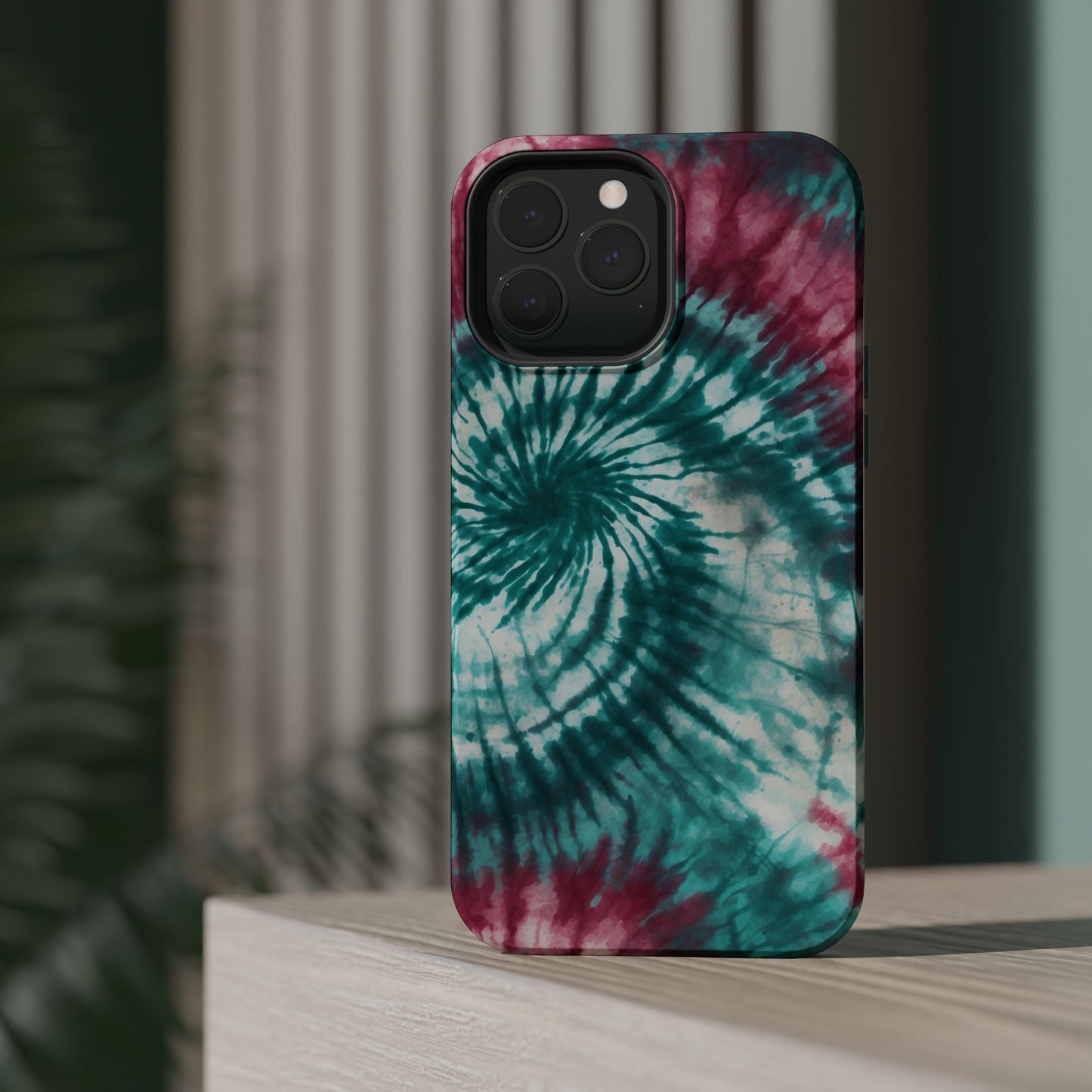 Teal and Pink Tie-Dye MagSafe Case – Stylish and Functional